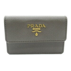 Prada Saffiano Leather Wallet Gray